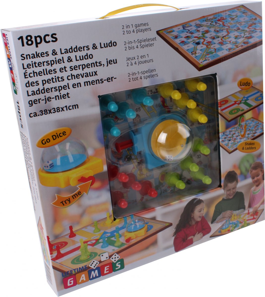 Lifetime Games Mens Erger Je Niet En Ladderspel 2-in-1 Set