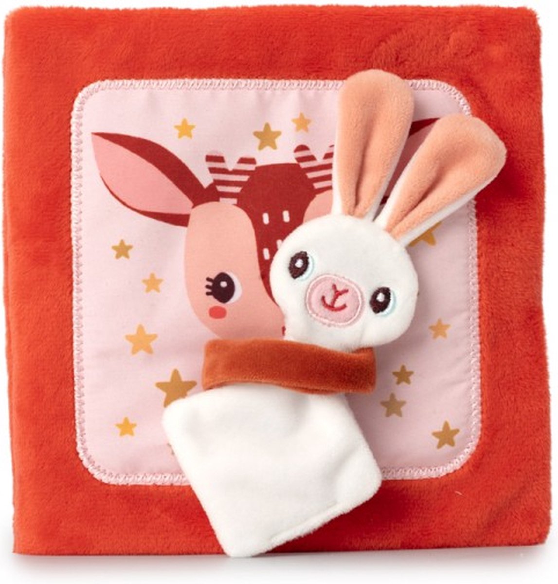   - Activiteitenboek Stella En Haar Knuffel - Zacht Boekje Met Konijnknuffeldoekje - Op Elke Pagina Van Dit Activiteitenboek Plaats Je Het Knuffeldoekje In Het Daartoe Voorziene Plekje - Geschikt Vanaf 3 Maanden