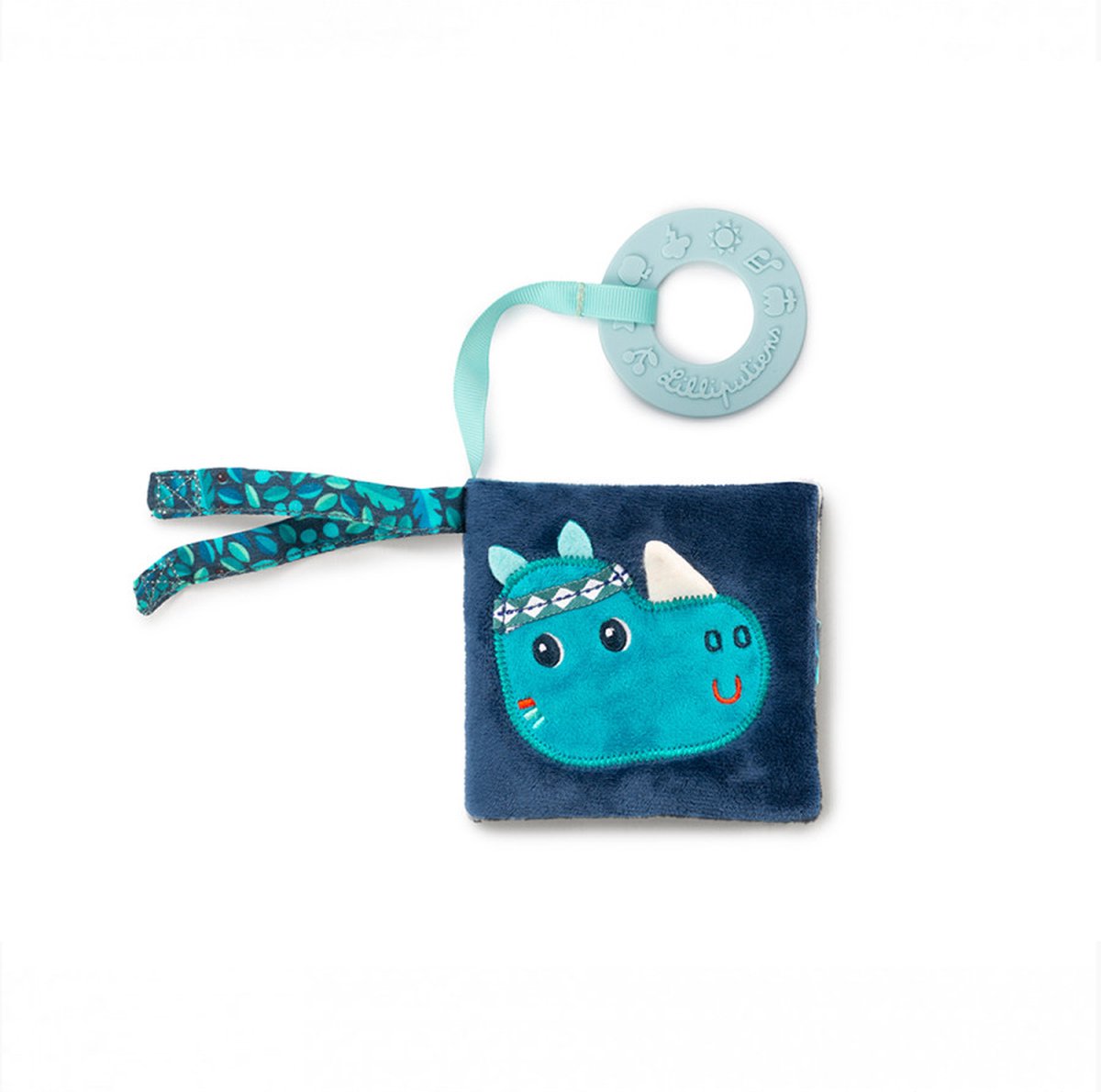   - Kijk- En Speelboek Marius De Neushoorn - Stoffenboekje Met Bijring - De Paginas Knisperen En Achter De Flapjes Zitten Dieren Verstopt - Geschikt Vanaf 6 Maanden