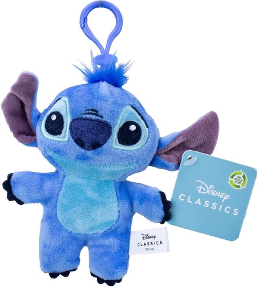 Stitch Bagclip (Sleutelhanger) - Disney Lilo en Stitch Pluche Knuffel 15 cm - Disney Lilo en Stitch Pluche Knuffel 15 cm - Speelgoed voor kinderen jongens meisjes - Accessoire voor school rugzak rugtas - Knuffel met haakje - Plush Toy
