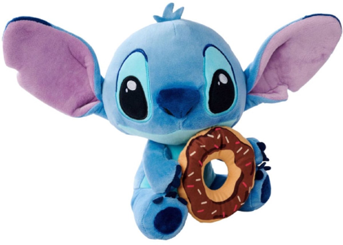 Stitch Donut Disney Lilo & Stitch Pluche Knuffel 30 cm - Disney Plush Toy - Speelgoed knuffels voor Kinderen Jongens Meisjes - Stitch Angel Leroy