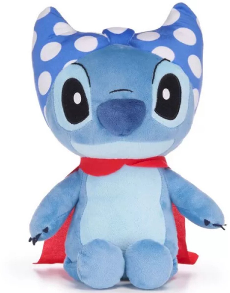 Stitch met Cape - Lilo & Stitch Iconic Pluche Knuffel 36 cm - Disney Plush Toy - Speelgoed knuffeldier knuffelpop voor kinderen jongens meisjes - knuffels Lilo en Stitch, Angel, Leroy, Stitch