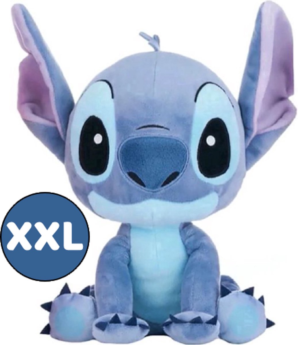 Stitch met Hangoren – Disney Lilo & Stitch Pluche Knuffel XXL 115 cm - Grote XL Plush - Lilo & Stitch Teddybeer Extra Groot - Angel - Leroy - Scrump - Stitch Speelgoed Knuffels Cadeau Knuffelbeer