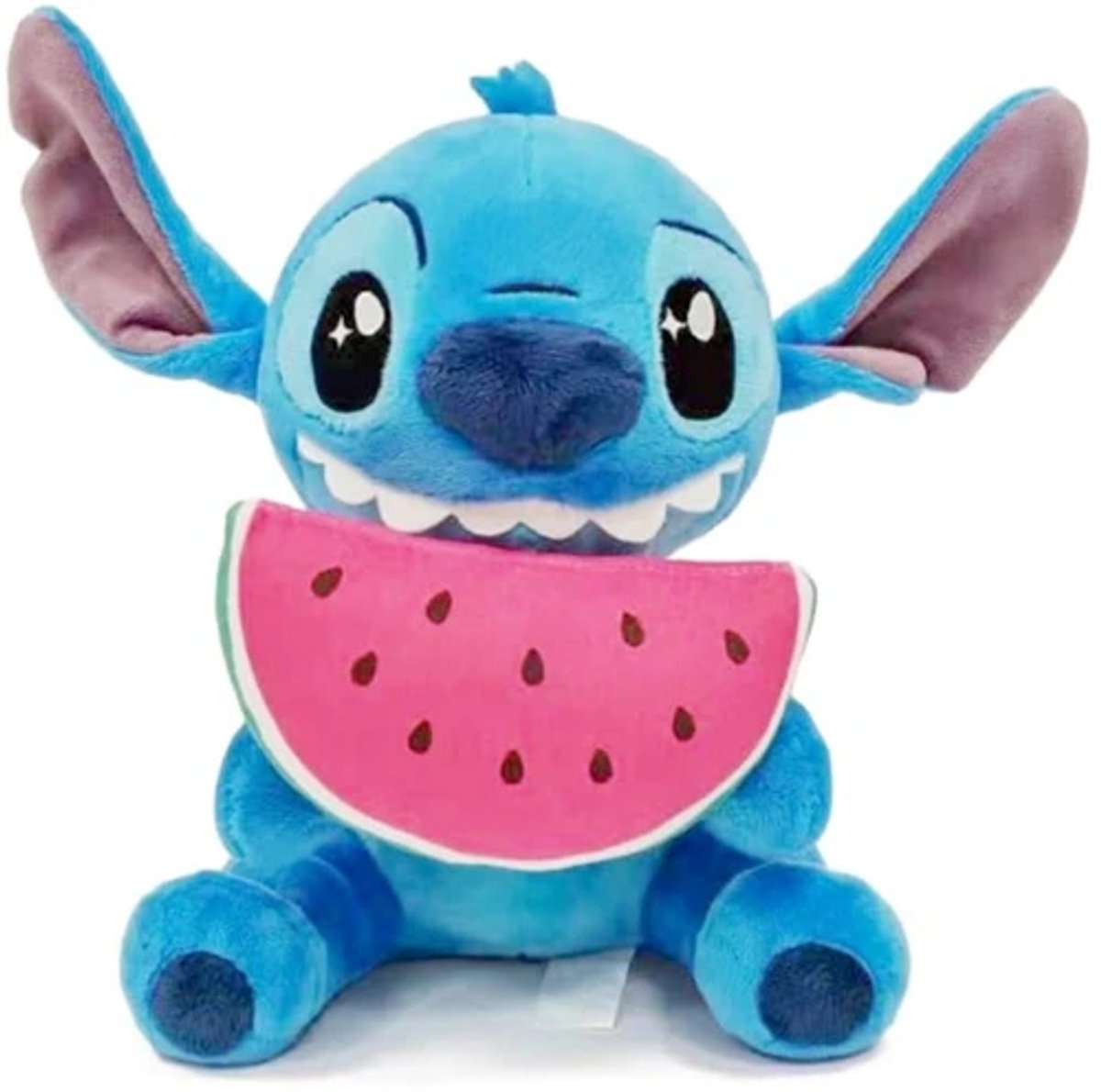 Stitch met Watermeloen - Disney Lilo & Stitch Pluche Knuffel 26 cm - Disney Plush Toy - Speelgoed knuffeldier knuffelpop voor kinderen jongens meisjes - Knuffels Stitch Angel Leroy