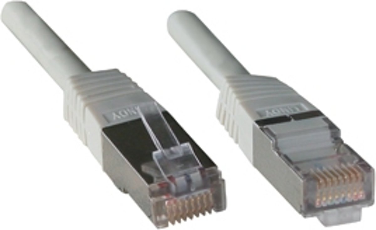 Lindy 0.5m FTP Cat.5e Patchcable 0.5m Grijs netwerkkabel