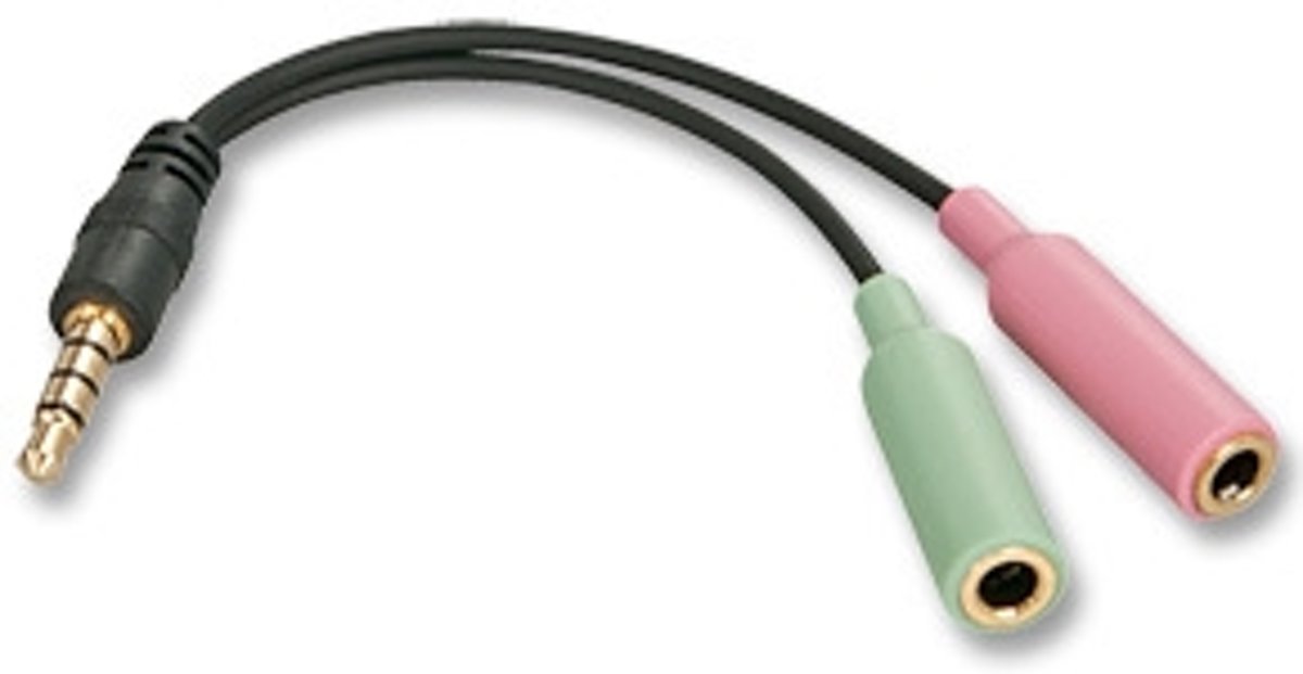 Lindy 3.5mm/2 x 3.5mm 0.6m 3.5mm 3.5mm Multi kleuren audio kabel