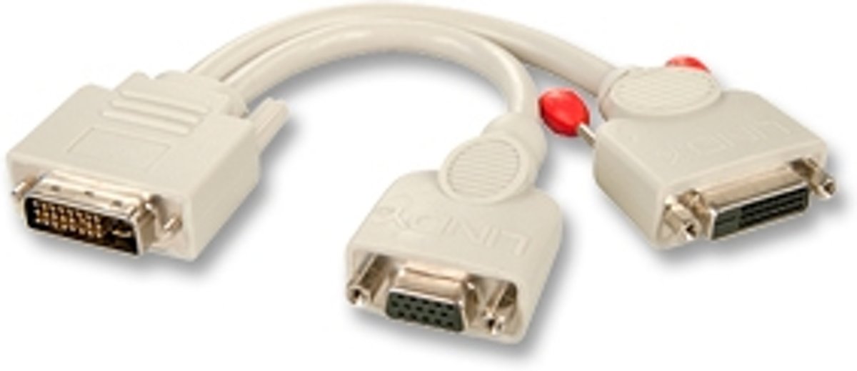 Lindy 41048 0.2m VGA (D-Sub) Wit video kabel adapter