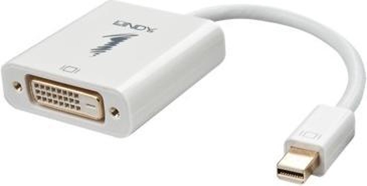 Lindy 41733 video kabel adapter 0,17 m Mini DisplayPort DVI-D Wit