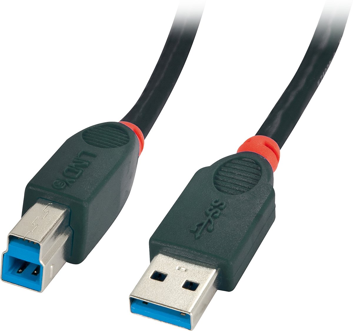 Lindy 41811 1m USB A USB B Zwart USB-kabel