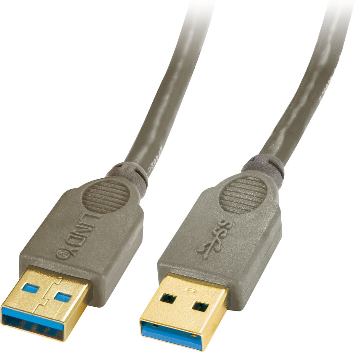 Lindy 41853 3m USB A USB A Mannelijk Mannelijk Antraciet USB-kabel