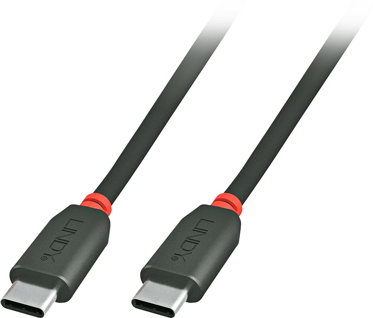 Lindy 41870 0.5m USB C USB C Mannelijk Mannelijk Zwart USB-kabel