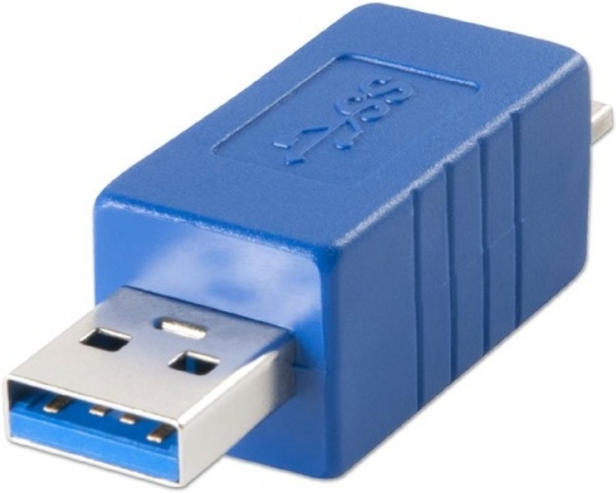 Lindy 71271 kabeladapter/verloopstukje microUSB B USB A Blauw