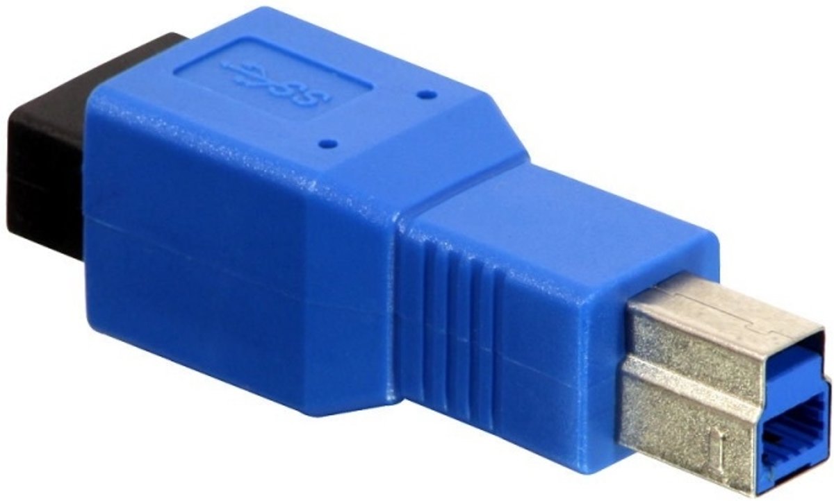 Lindy 71274 kabeladapter/verloopstukje USB B USB A Blauw