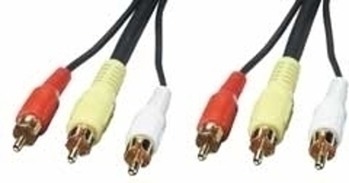 Lindy Audio-Video Cable, 5m 5m 3 x RCA 3 x RCA Zwart composiet videokabels