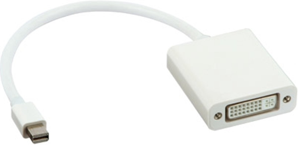 Lindy Mini DisplayPort - DVI-D, M-F Mini DisplayPort DVI-D Wit kabeladapter/verloopstukje