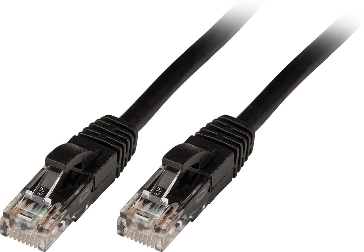 Lindy Rj45/Rj45 Cat6 2m 2m Cat6 U/UTP (UTP) Zwart netwerkkabel