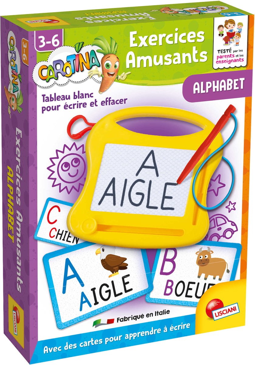 Lisciani - Carotina - Exercices amusants Alphabet - FR