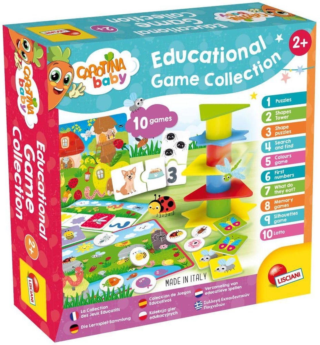 Lisciani - Carotina Baby - 10 educatieve spellen in 1