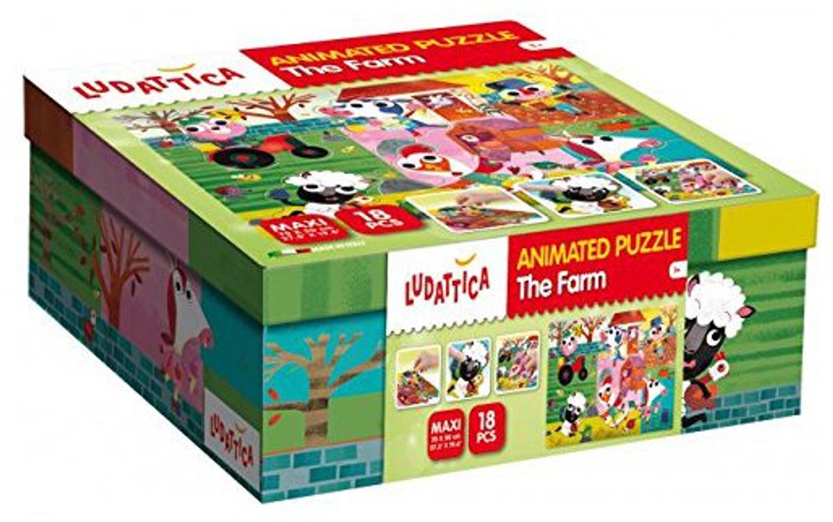 Puzzel De Boerderij met Wiebeloogjes