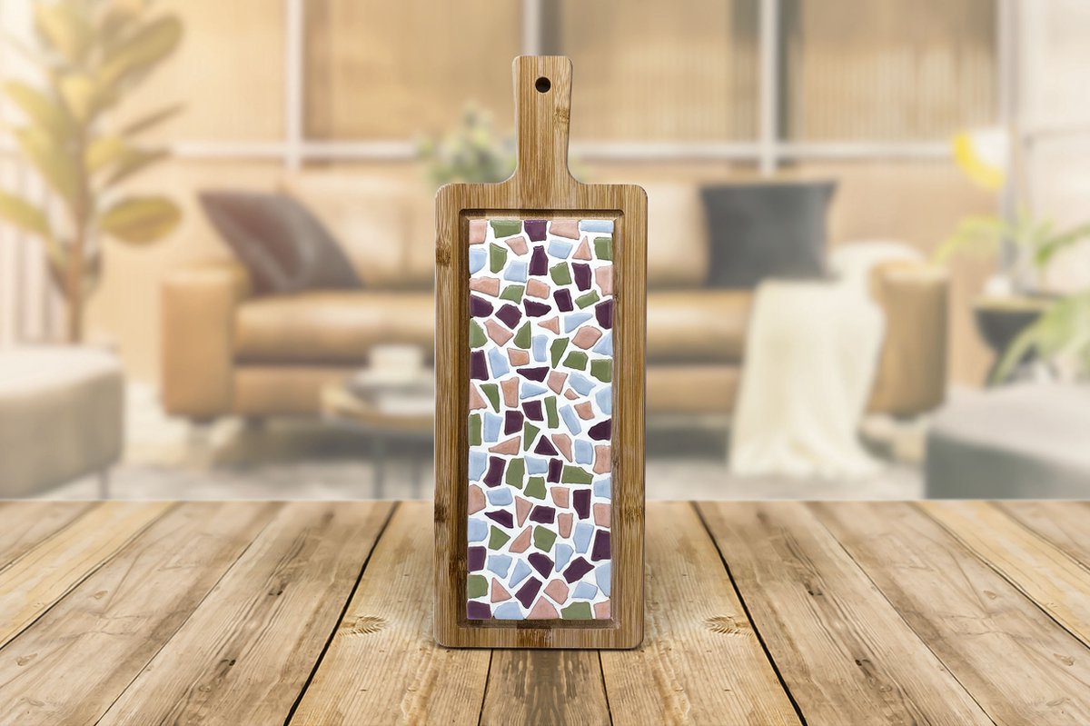 DIY Mozaïek Borrelplank Pastel - Hobbypakket - Knutselpakket voor volwassenen - doe het zelf pakket - Little Creations