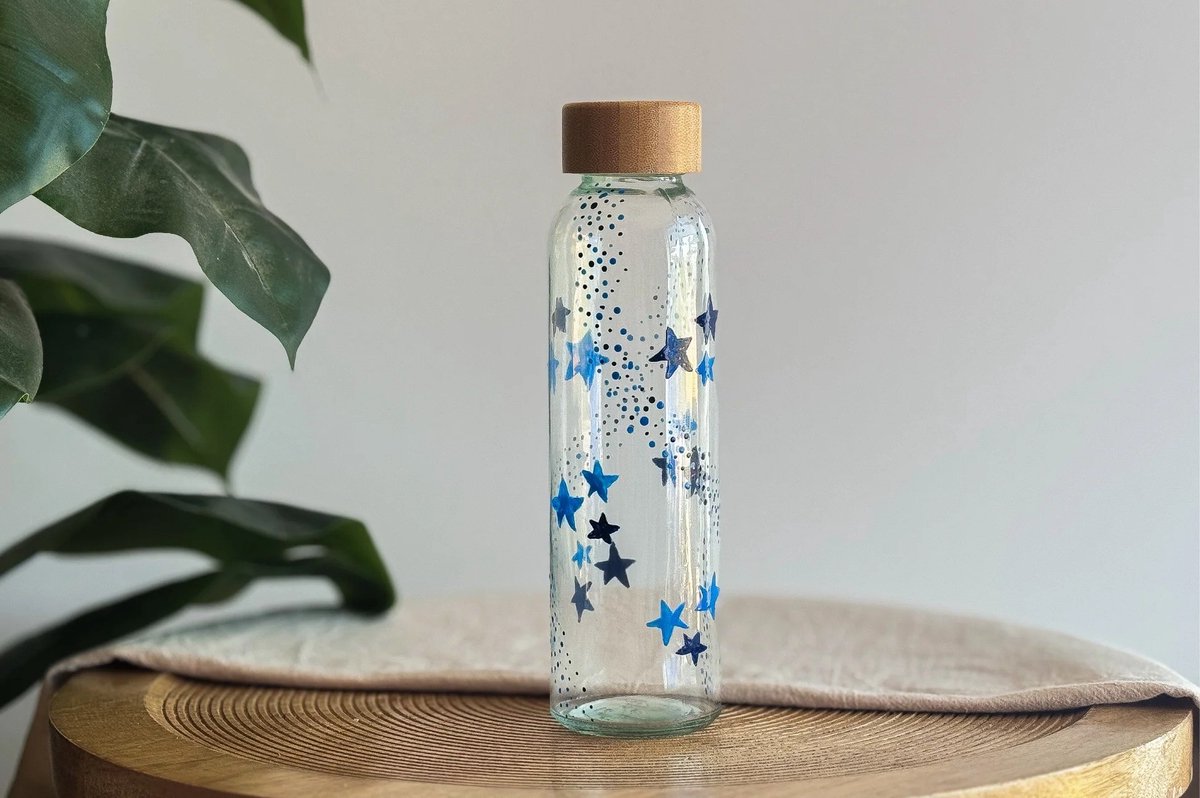 LC DIY Waterfles Blauw en Lichtblauw