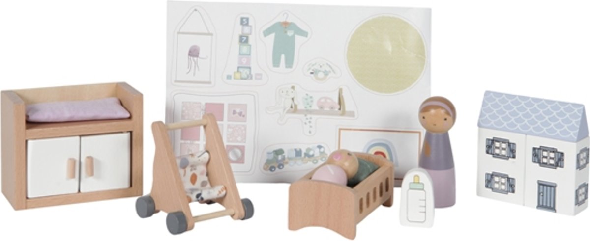 Little Dutch Poppenhuis uitbreidingsset Babykamer