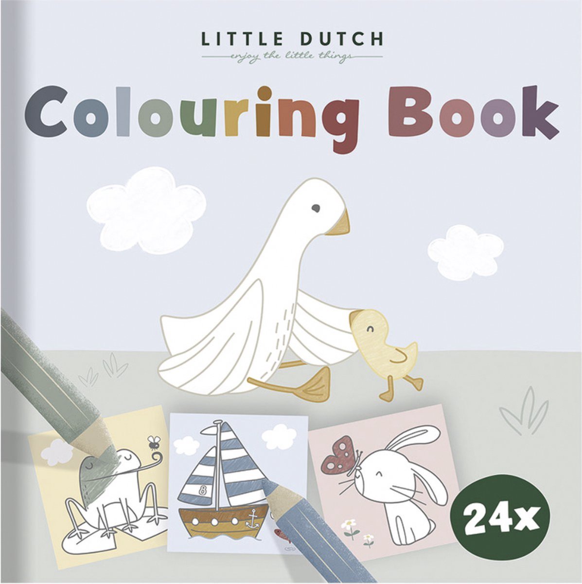 Little Dutch kleurboek - Little Goose - creatief speelgoed - Kleuren - Kleurboek - Speelgoed meisjes - Speelgoed jongens - Creatief - Schoencadeau - Sinterklaas cadeau - Kleurboeken - Little Dutch - Kinderspeelgoed - Tekenen - Figuren kleuren