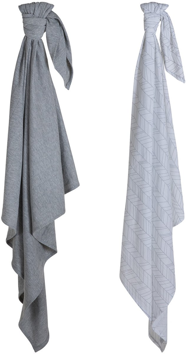 Little Dutch swaddle doek 70 cm grey melange