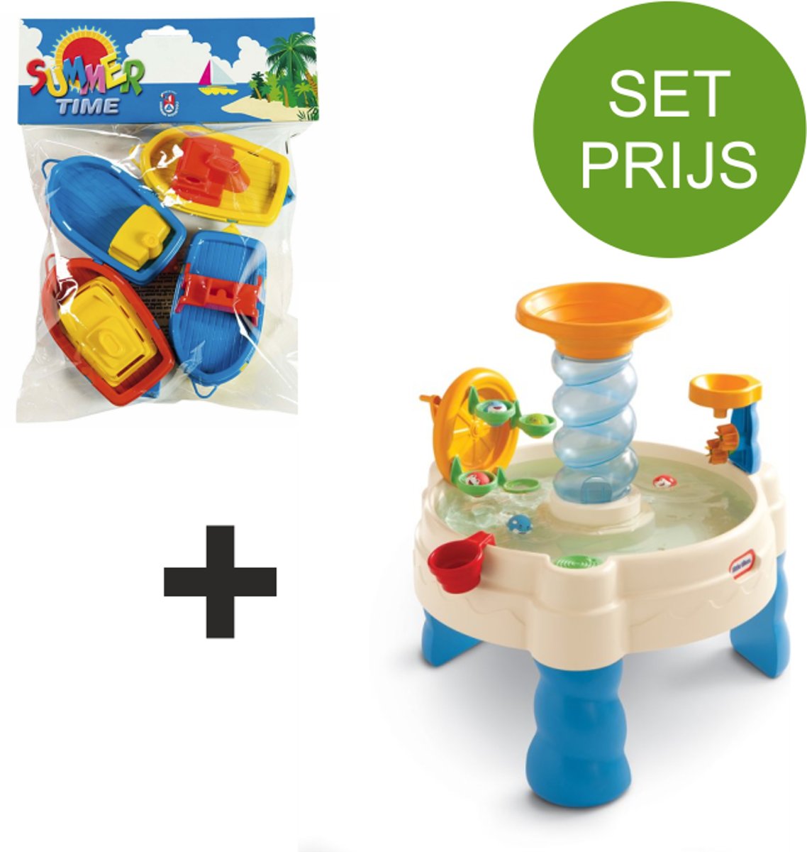 LITTLE TIKES SPIRALIN SEAS WATERPARK WATERTAFEL met 4 kunststof bootjes