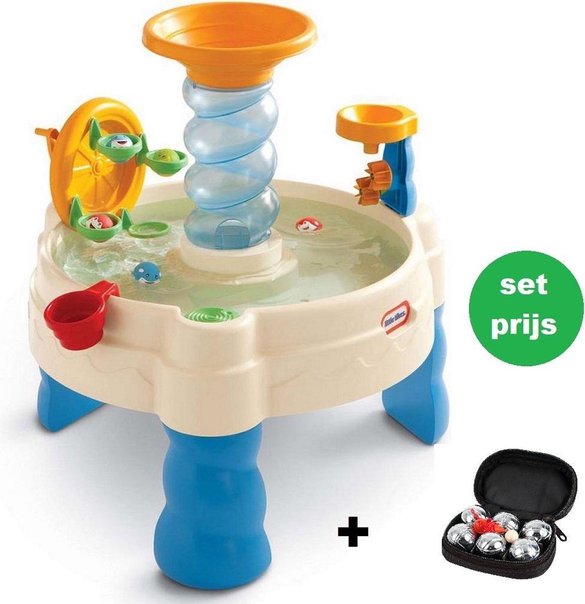 Little Tikes Watertafel Spiral met extra mini jeu de boules setje. Spiraal. (niet piraat)