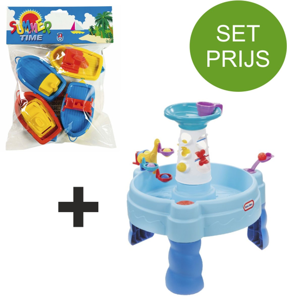 Little Tikes watertafel Ball drop bay met 4 kunststof bootjes