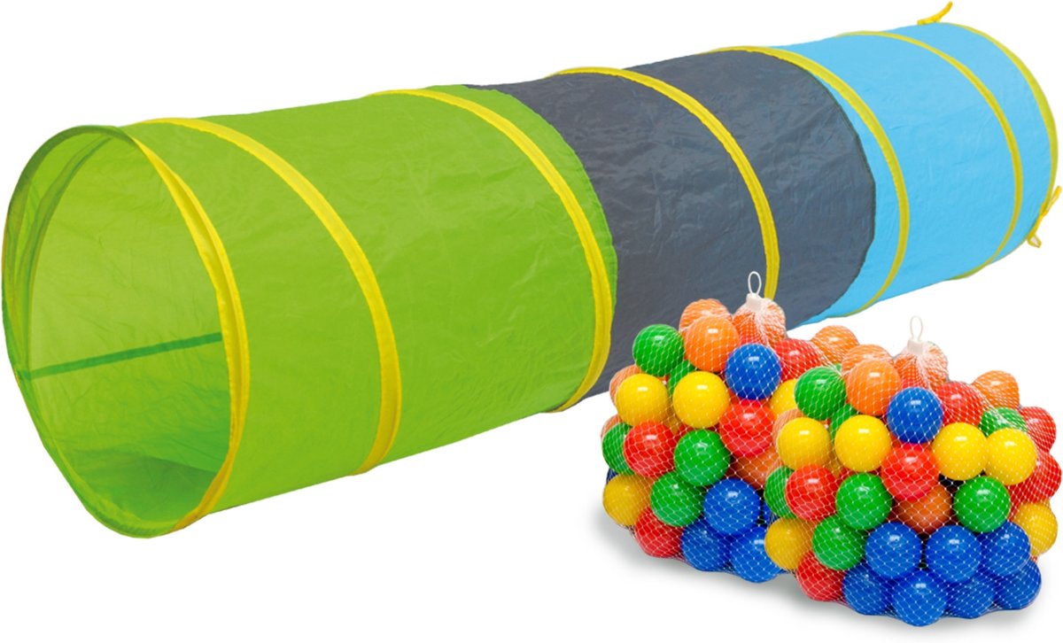 Speeltunnel 200 ballen kruiptunnel 180x46cm kruiptunnel kindertunnel tent tunnel