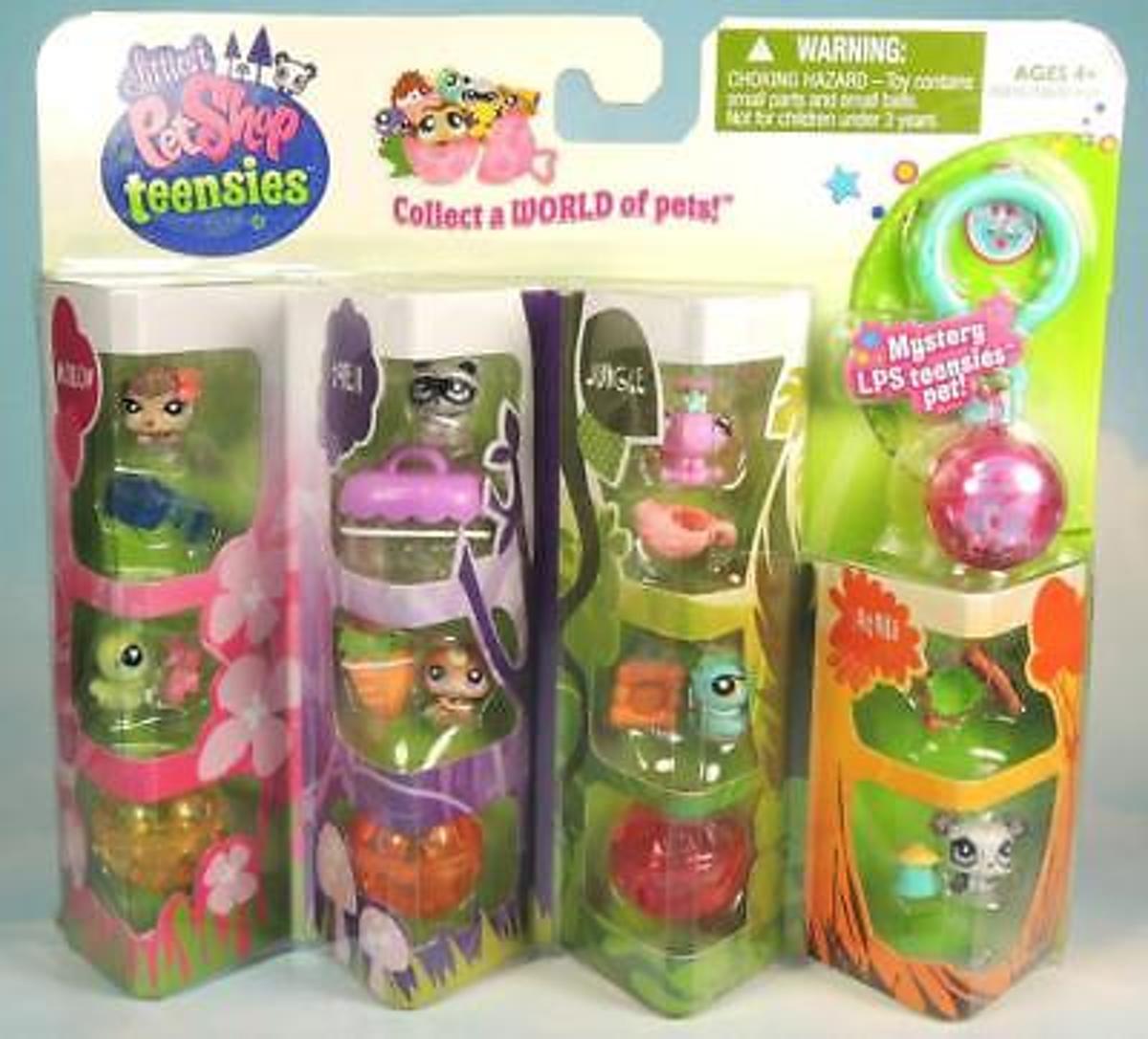 Littlest Pet Shop Teensies set Meadow, Forest, Jungle, Safari