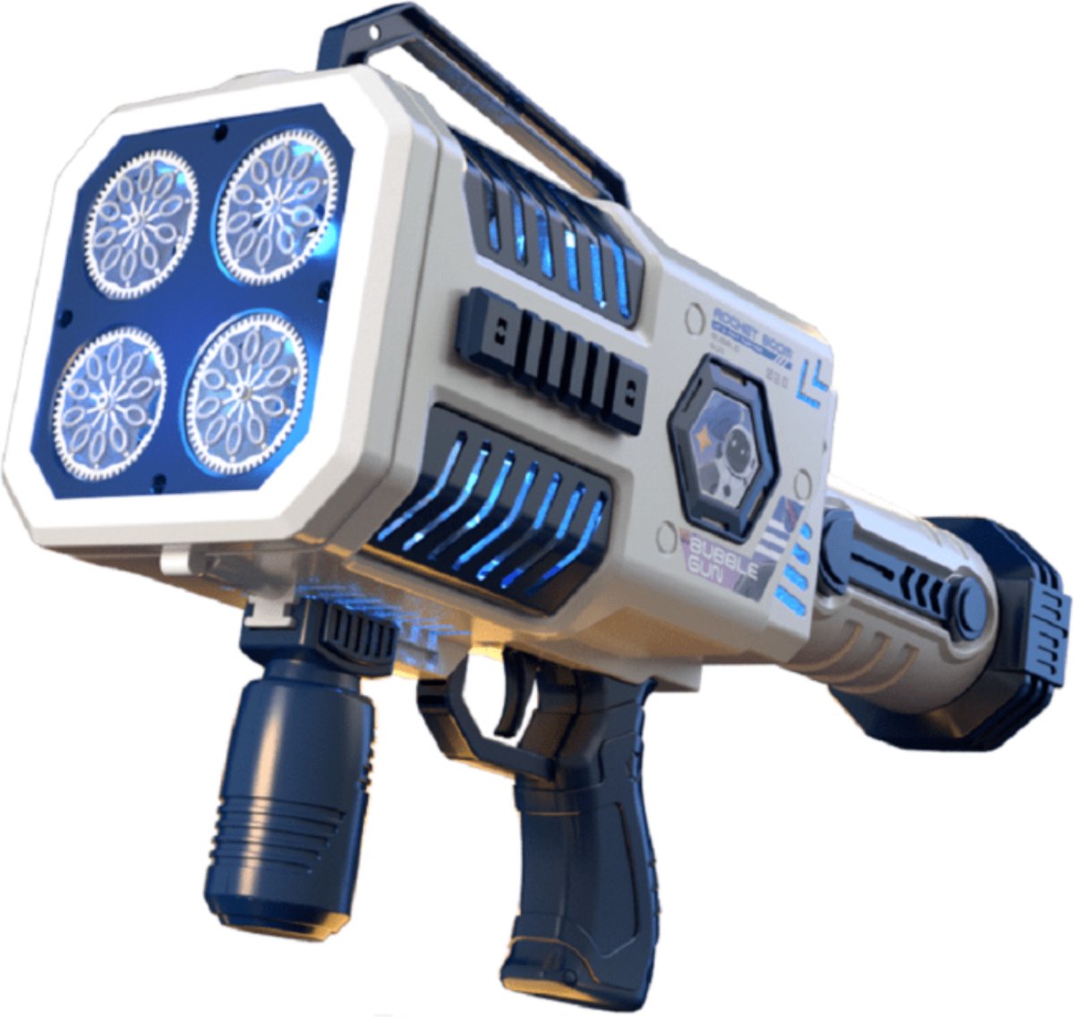     Pistool - Bellenblazer -   Speelgoed - Bubble Blaster -  machine - Speelgoed - Met Licht - Blauw