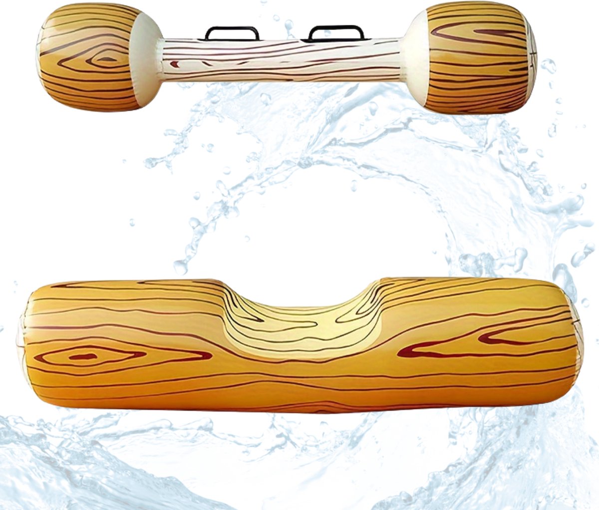   Drijvende Boomstammen Met Knots - Zomerspeelgoed - Waterspeelgoed - Strandspeelgoed - Zwembad - Zwemmen - Zomer - Speelgoed - 2 Stuks