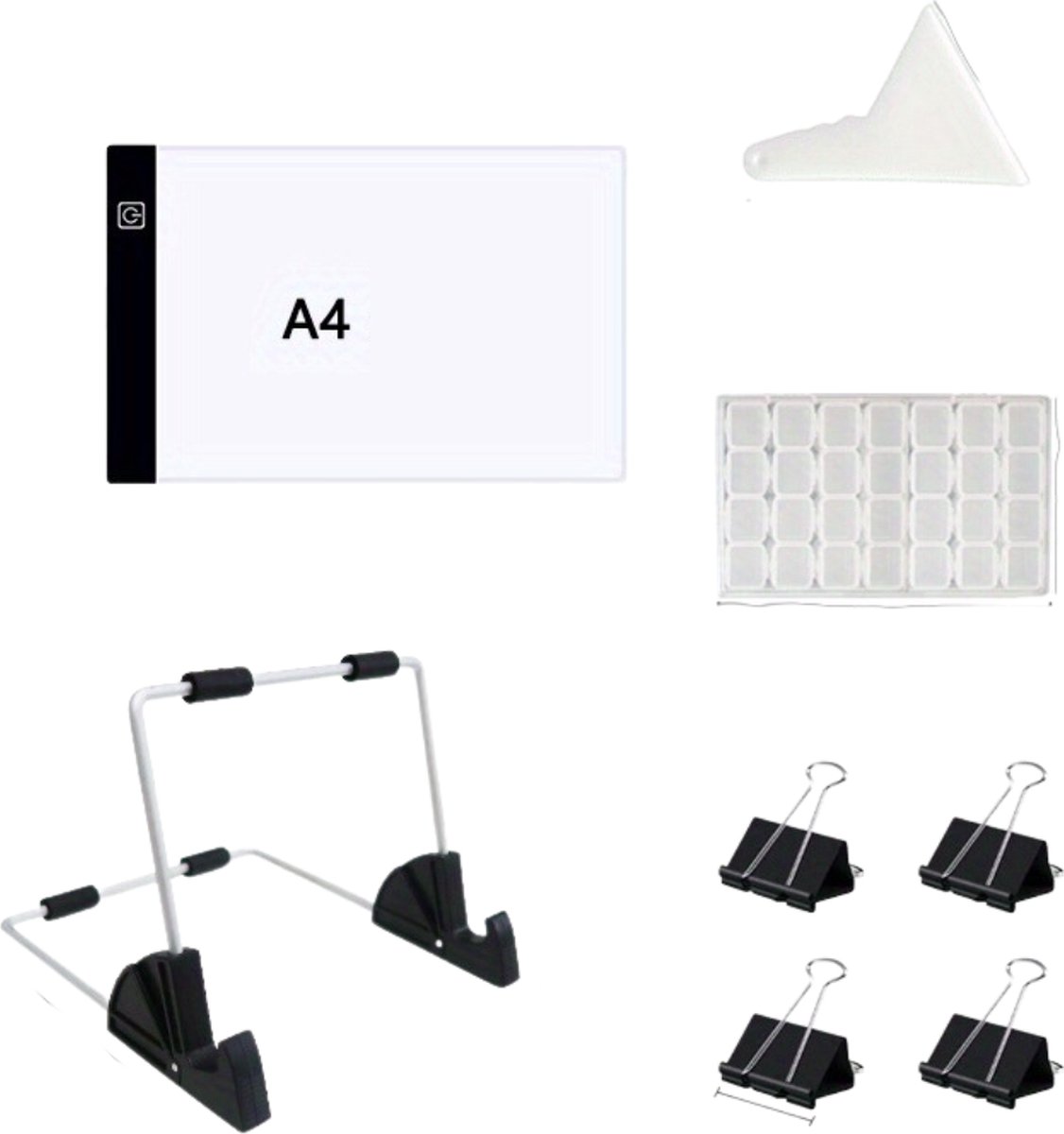   Lightpad - Diamond Painting - Lichtbak - Voor Tekenen - Voor Diamond Painting- Lichttafel - A4 - A5 - Volwassenen - Kinderen - Dimbaar -   - Met Accessoires