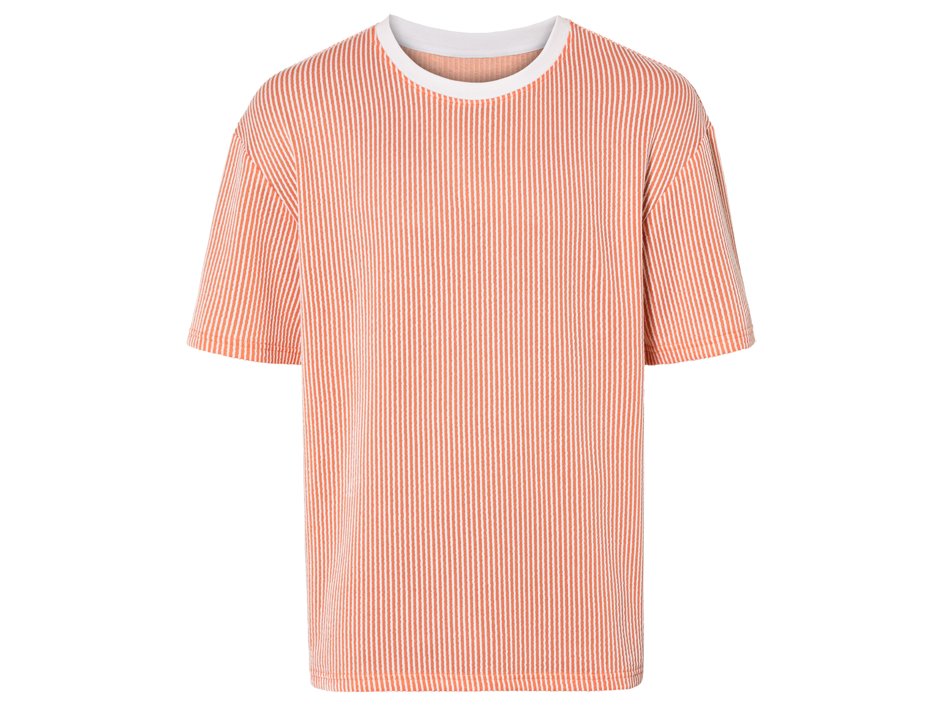 LIVERGY Heren T-shirt (M (48/50), Oranje/wit)