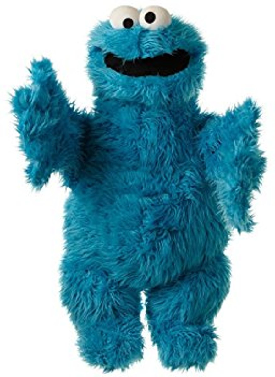   -   - Sesamstraat - Cookiemonster - Koekiemonster - 65cm