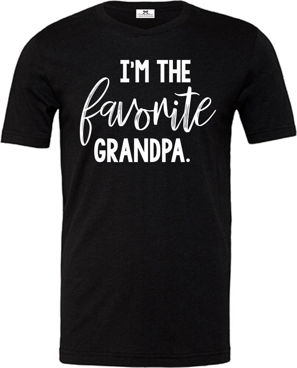 Heren T-shirt voor opa-Im the favorite grandpa-vaderdag-Maat M