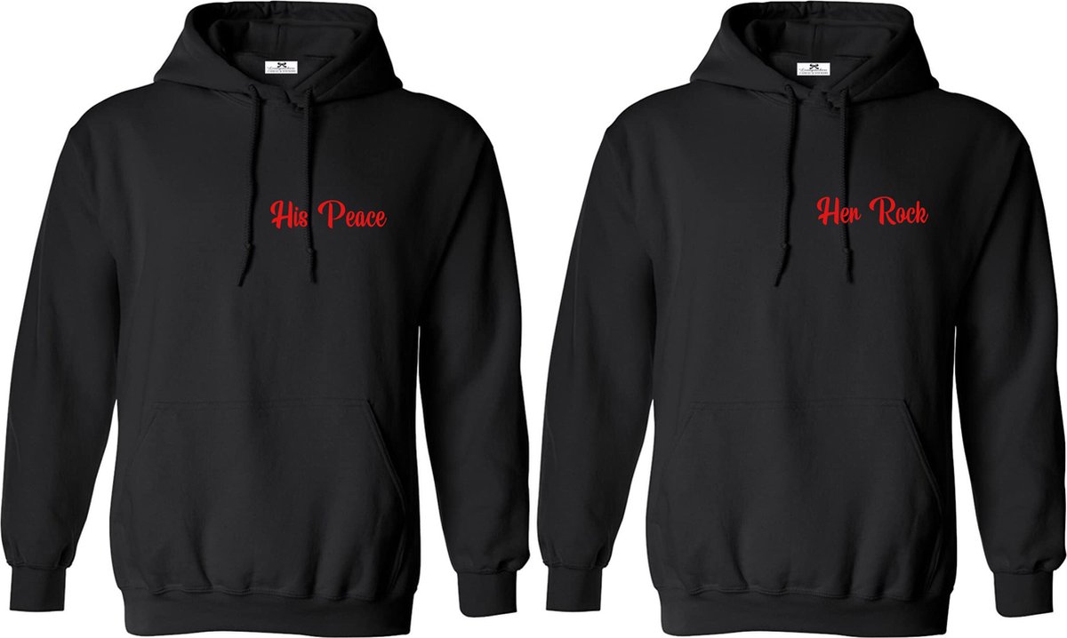 Hoodie set His en Her-valentijns dag cadeau-Maat M