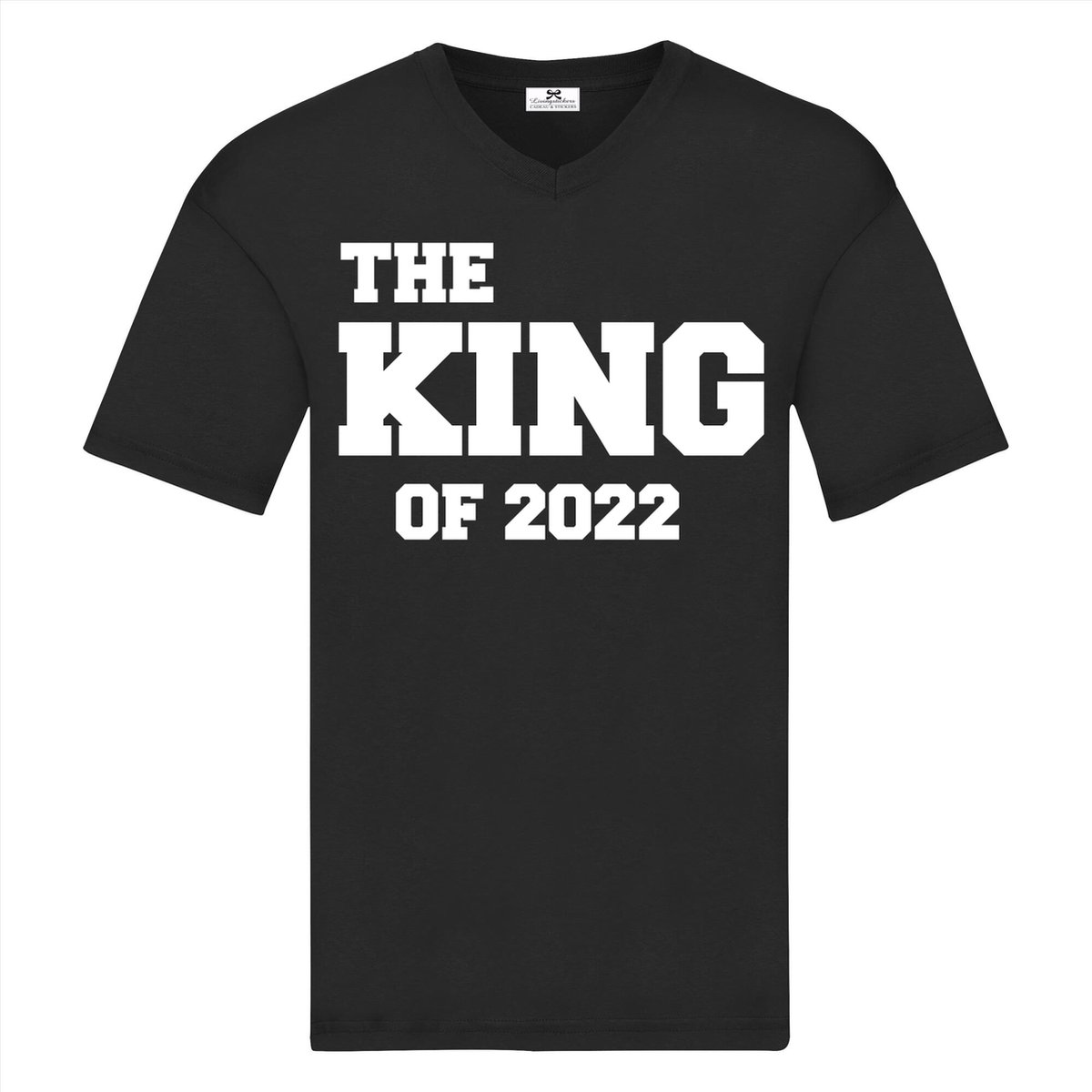 Nieuwjaar shirt voor heren the king of 2022-Oud en Nieuw T-shirt-Maat M