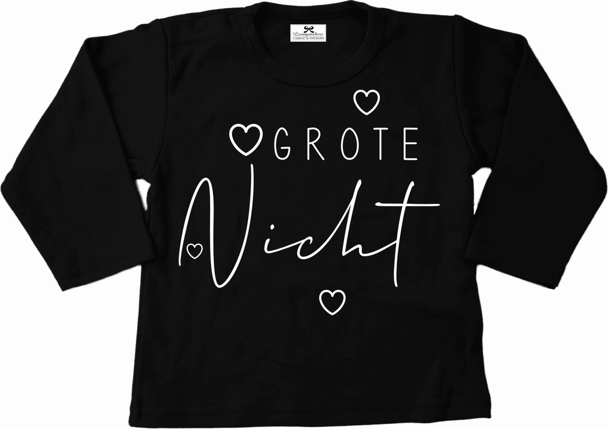 Shirt grote nicht-bekendmaking zwangerschap-Maat 110/116