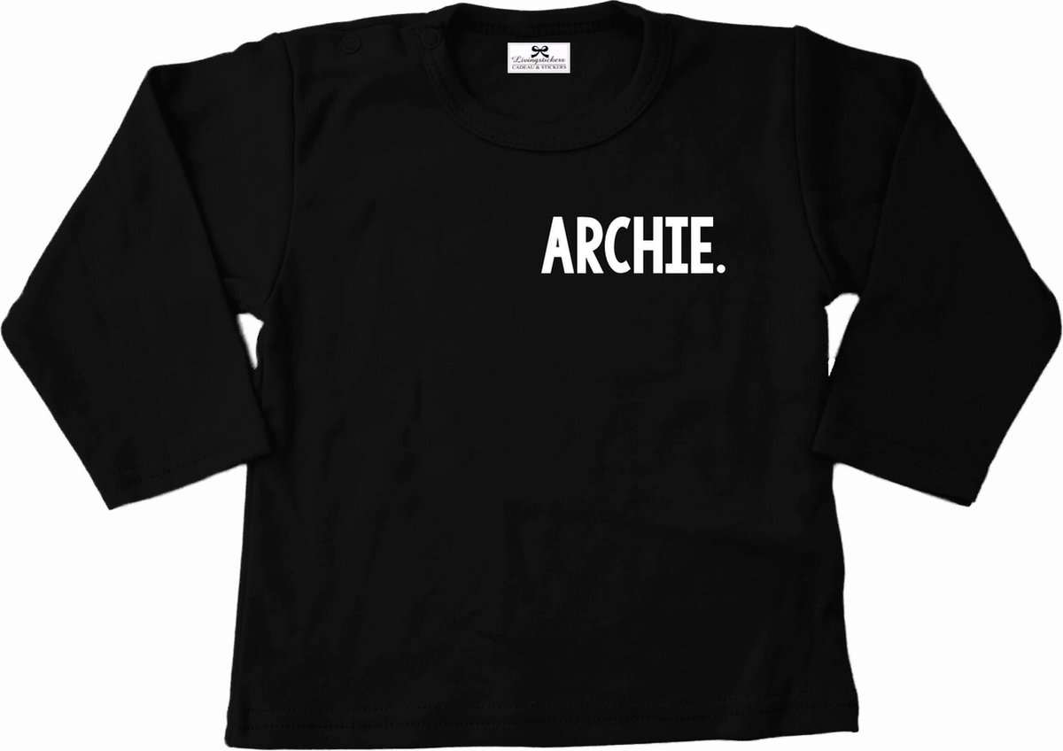 Shirt met naam-Archie-cadeautip-kraamcadeau-t-shirt met naam-Maat 62