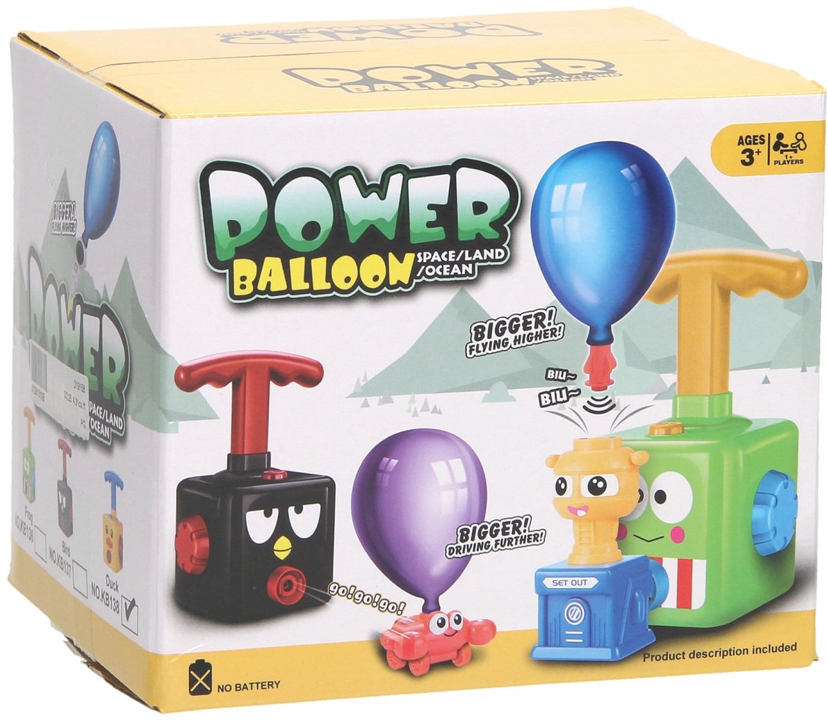 Ballon Power Autos Speelset