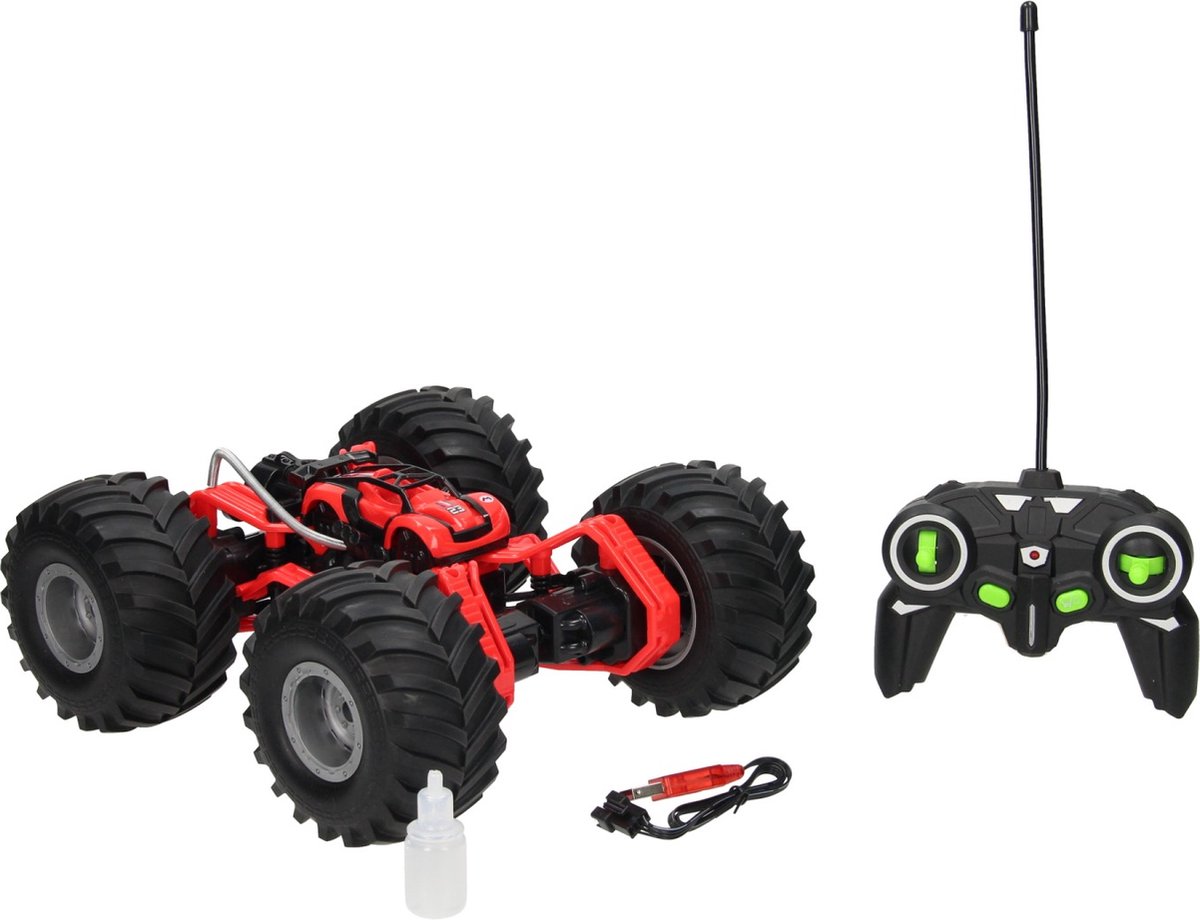 RC Race Monstertruck met Rookfunctie - Rood
