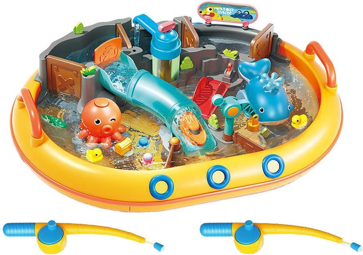 Waterparkset speelgoed met 2 hengels - educatief kinderspel.