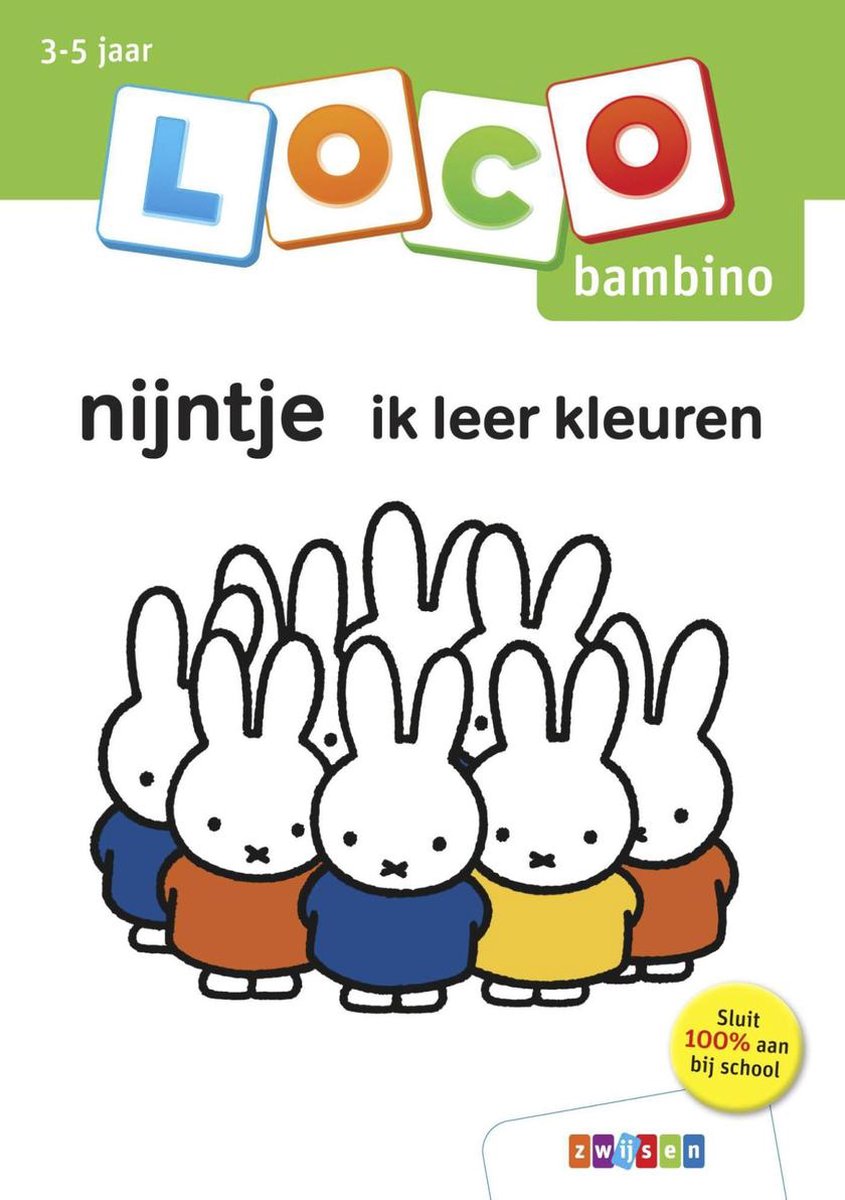 Loco Bambino - Boekje - Nijntje - Ik leer kleuren - 3-5 Jaar