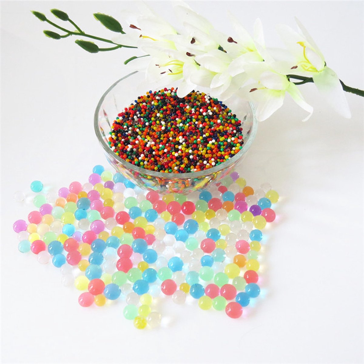 Locus Amicus - Orbeez 200 Gram - water absorberende balletjes - waterballetjes - water beads - Kleur Mix - 7/8mm - 40.000 waterballetjes - Kleur Mix