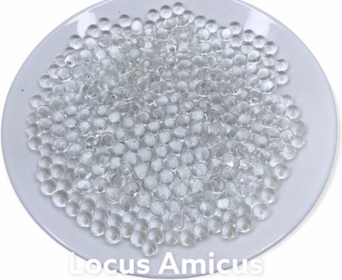 Locus Amicus Orbeez 50 Gram - water absorberende balletjes - waterballetjes - water beads - Transparant - 7/8mm - 10.000 waterballetjes - Diamant Kleur