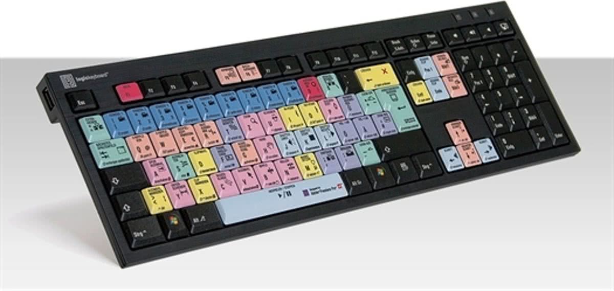 Logickeyboard Adobe Premiere Pro CC USB QWERTZ Duits Multi kleuren toetsenbord